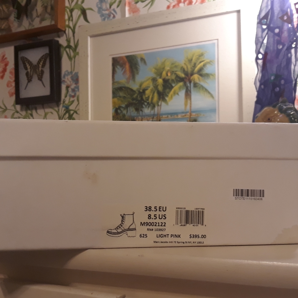 MARC JACOBS "Bristol" Light Pink Combat Boot 8.5 - Picture 5 of 8